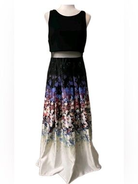 Betsy and Adam One Piece Satin Dress With Pockets - Size 6